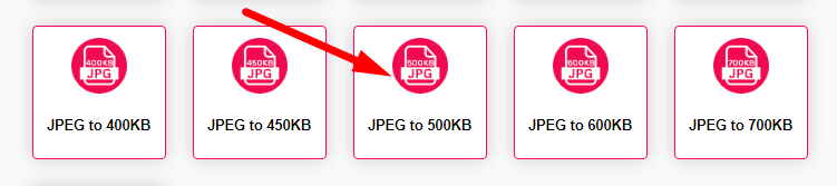 Compress JPEG to 500kb Step 1