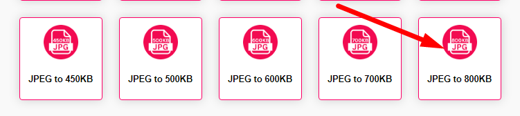 Compress JPEG to 800kb Step 1