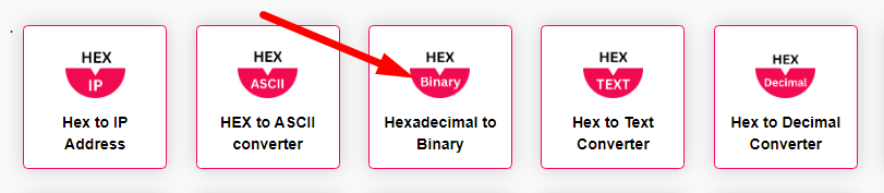 Hexadecimal to Binary converter Step 1