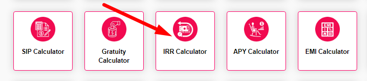 IRR Calculator Step 1