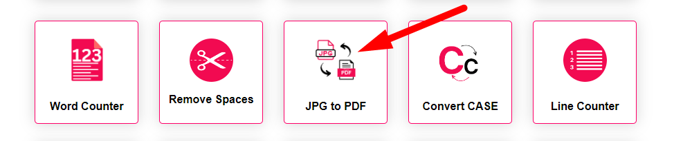 JPG to PDF Converter Step 1