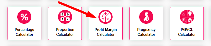 Profit Margin Calculator Step 1