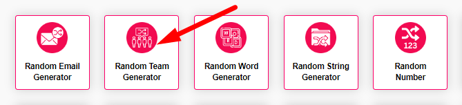 Random Team Generator Step 1